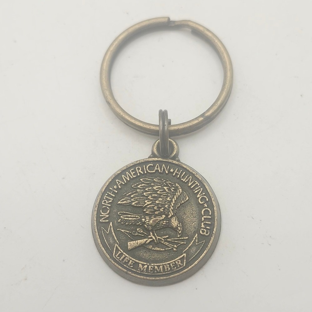 Vintage North American Hunting Club Life Member Eagle Keychain Sportsman Gift